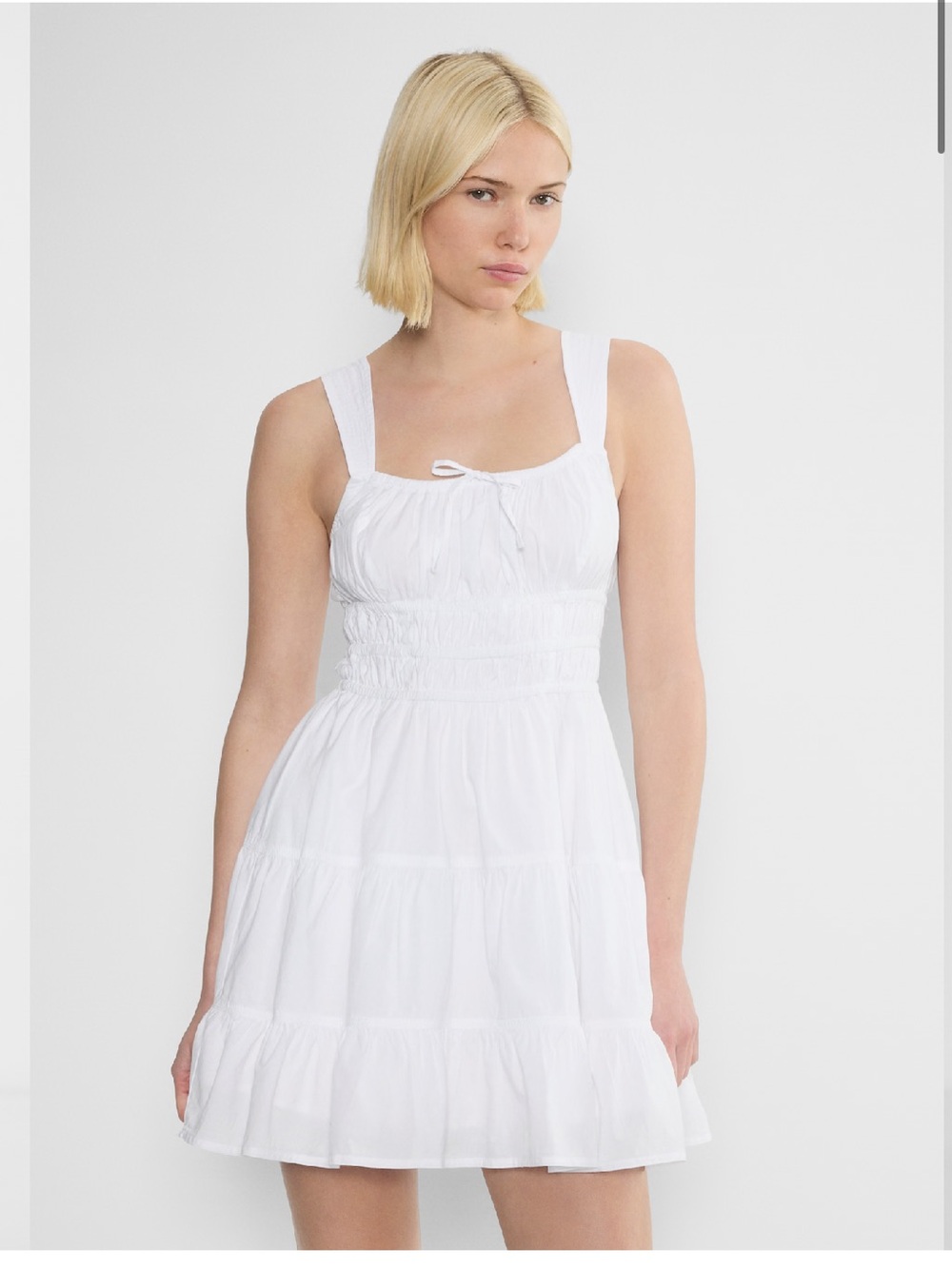 Aritzia Sunday Best White Poplin Martine Mini Dress